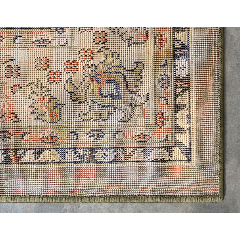 Tapis oriental vert Zayandeh, Rectangle 6 pi x 9 pi