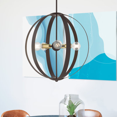 Maubray 5 - Light Dimmable Globe Chandelier