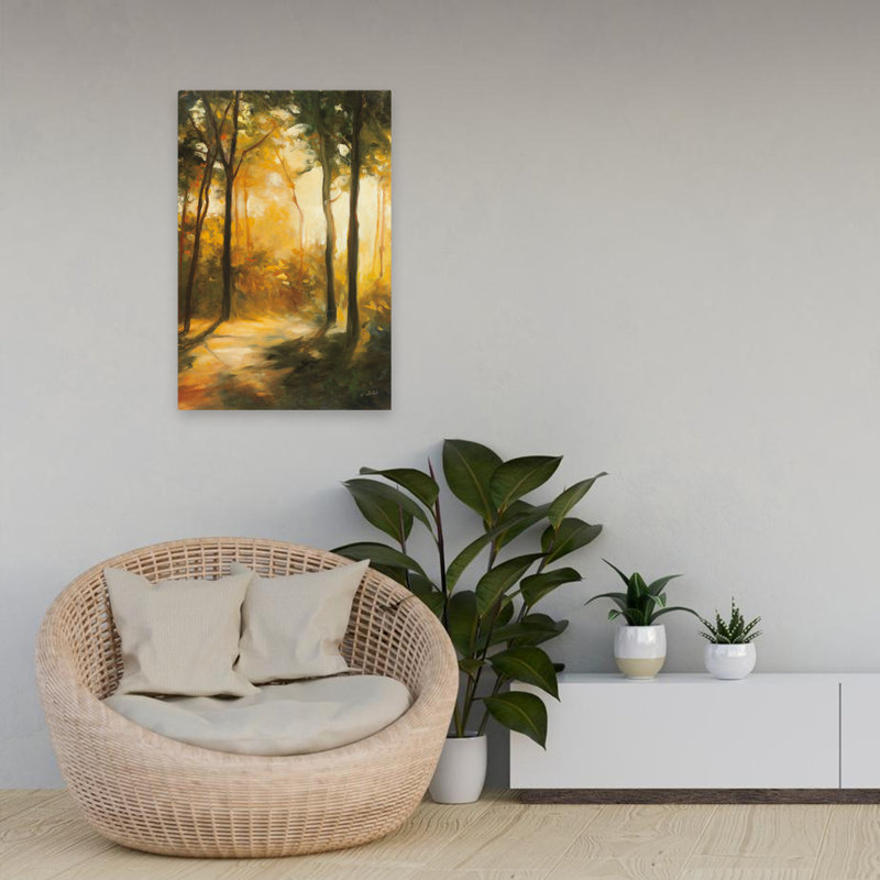 One Way - Forêts, paysage, chemins, ombres, art, H 24 po x l 16 po