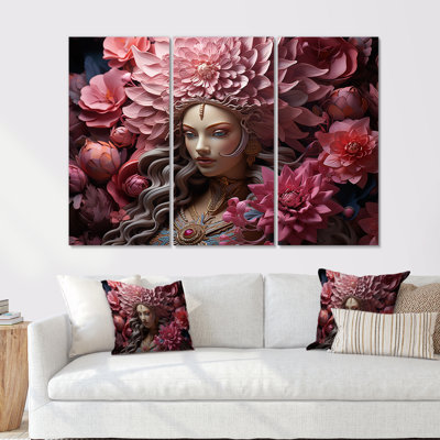 «Devis Divine Dahlia», ensemble d'art mural sur toile