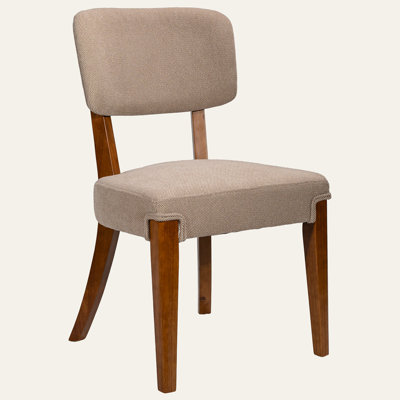 Modern Armless Dining Chairs Set Of 2, Beige, Contemporary Side Chairs With Wood Legs - Versatile Accent Chairs For Dining Room, Kitchen, Or Living Ro