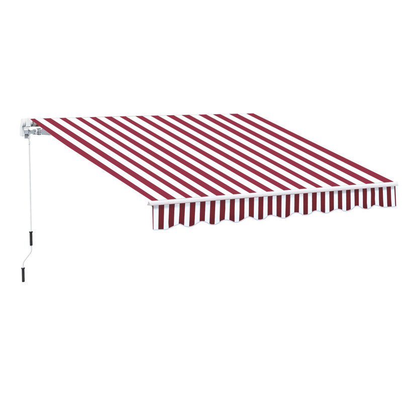 Auvents rétractables, Rouge, H 59 po x l 116,3 po x P 96,5 po