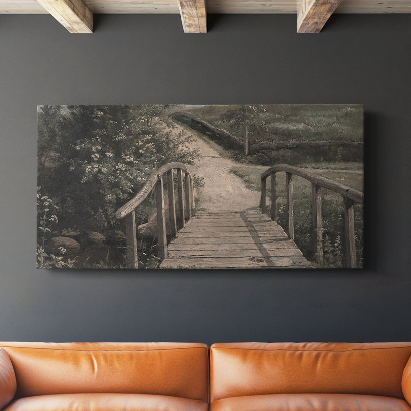 Série paysage - DL XXVI - Toile tendue avec châssis - Prêt à accrocher, H 16 po x l 32 po
