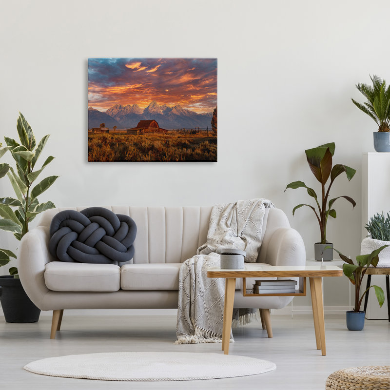 «Millwood Pines Mountain Cabin Sunset» par Daniel Sproul, H 30 po x l 40 po x P 1,5 po