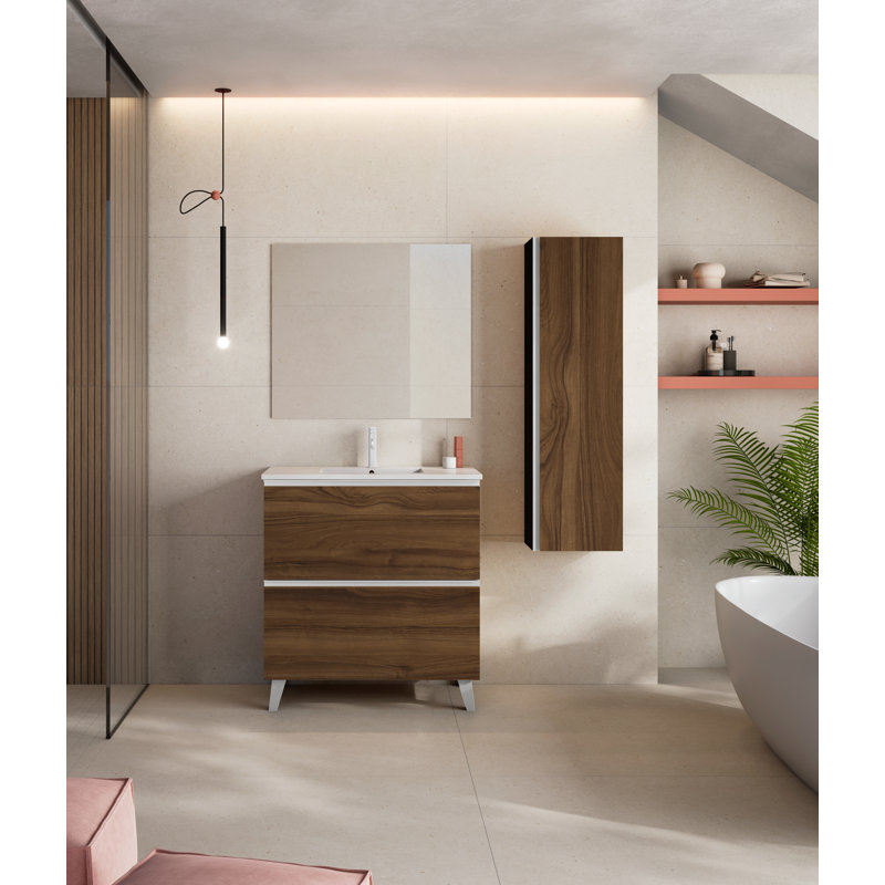 Coiffeuse Bathroon, Brun, 24", Noir