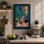 Leopard at the Piano Mid-Century - Wrapped Canvas-1414537987-1414537992