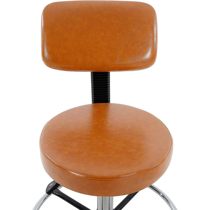 Miyana Comfy Adjustable Drafting Stool with Footrest, Adjustable Height, Caramel