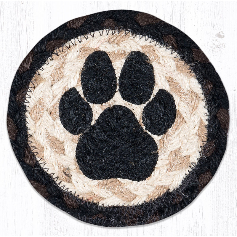  IC-313 Dog Paw Printed Coaster 5"x5"