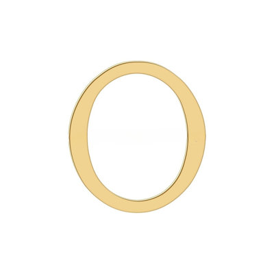 Deltana RN4-0 4" Numbers; Solid Brass; Lifetime Brass Finish
