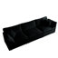 5 canapés convertibles en forme de U, 2 repose-pieds, chenille noire, repose-pieds modulaire réversible avec design, revêtement en chenille douce, salon confortable,