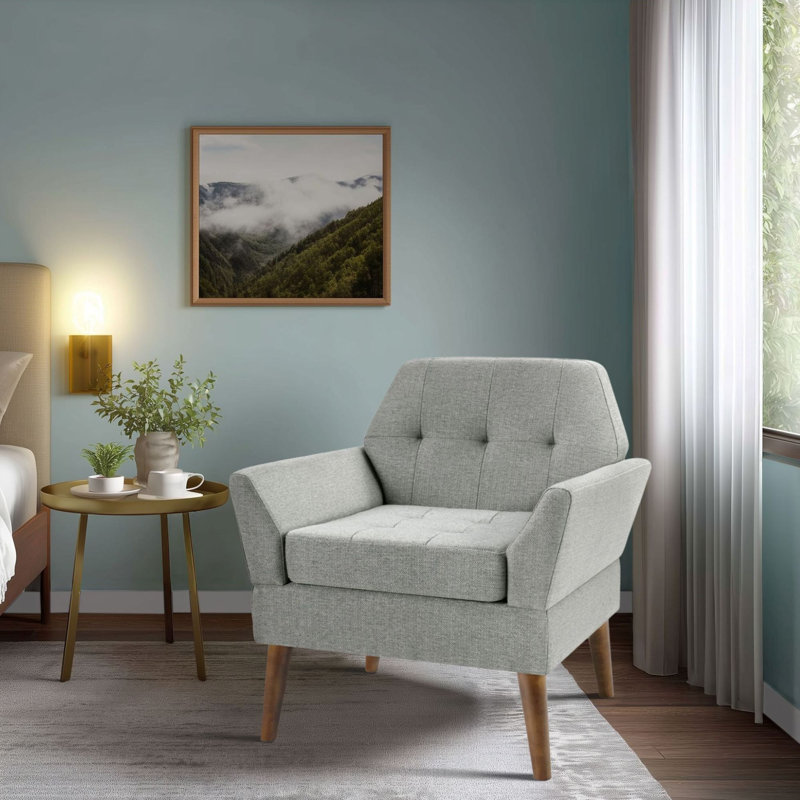 Newtin Mid-Century Modern Accent Chair, Gray