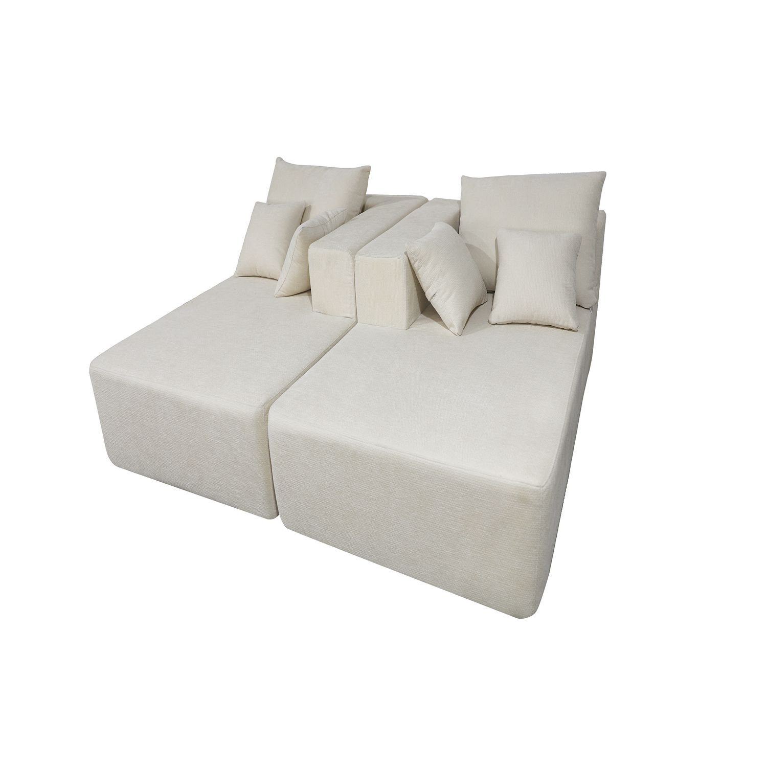 Sofa Multiple Latitude Run® Versatile Four Seater Combination Sofa Bed with High ...