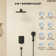 RainfallCascade 10" High-Pressure Balanced Shower System with 3-Setting  Hand Shower
