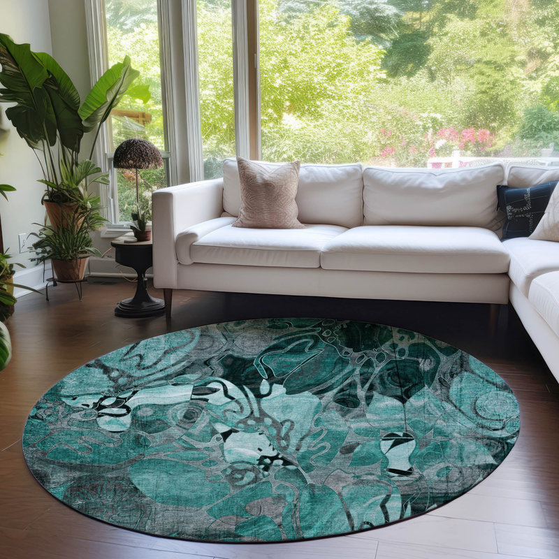 Alfonzo Floral Indoor / Outdoor Rug, Round 8'
