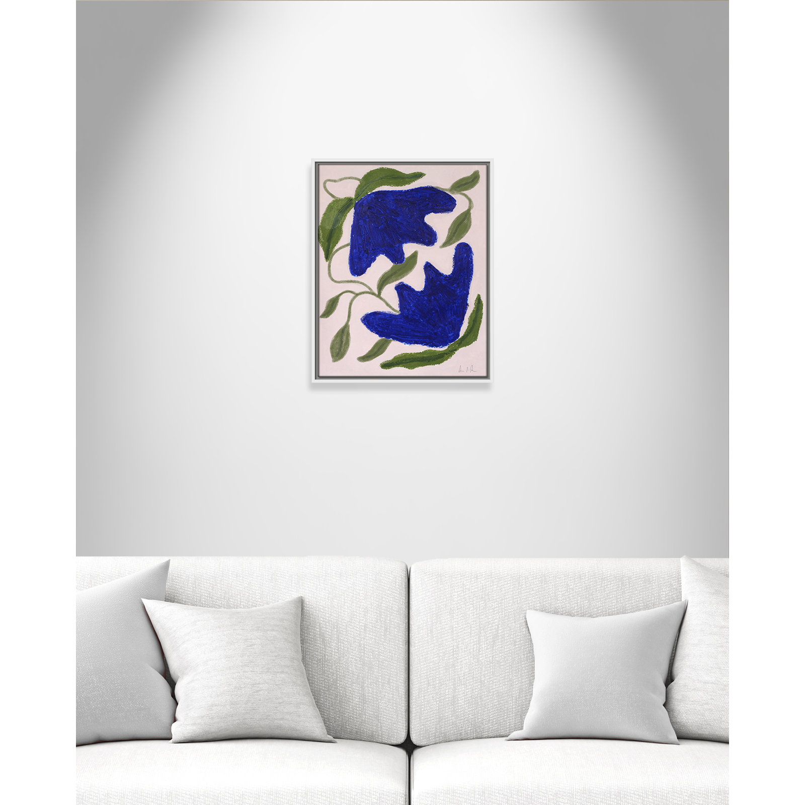 Colette "Blue Anemones No. 02" Print, 21.5" H x 17.5" W, White