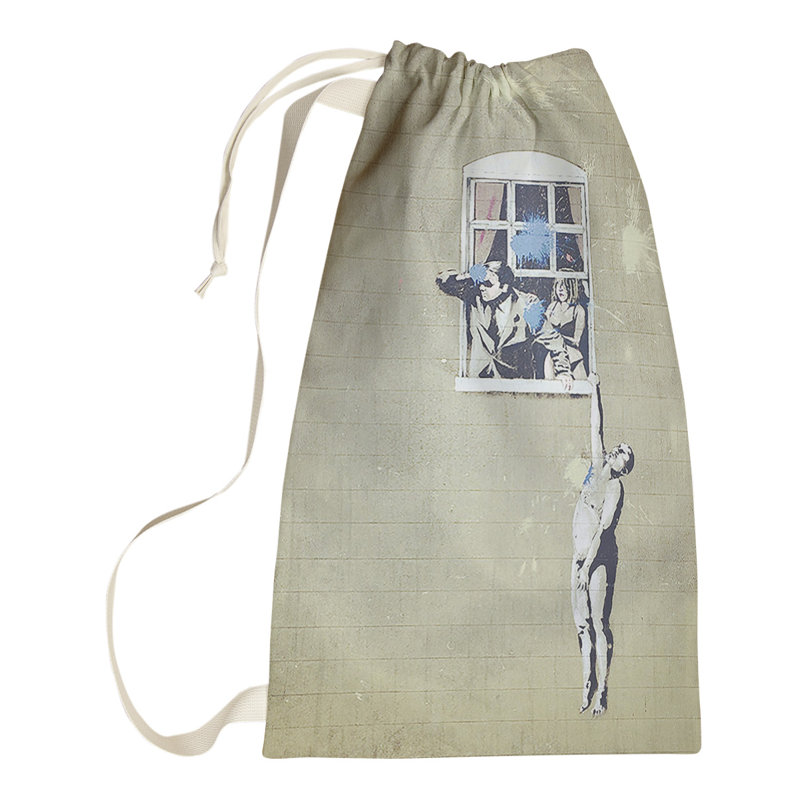 Fabric Laundry Bag with Handles, Small (29" H x 18" W x 1" D)