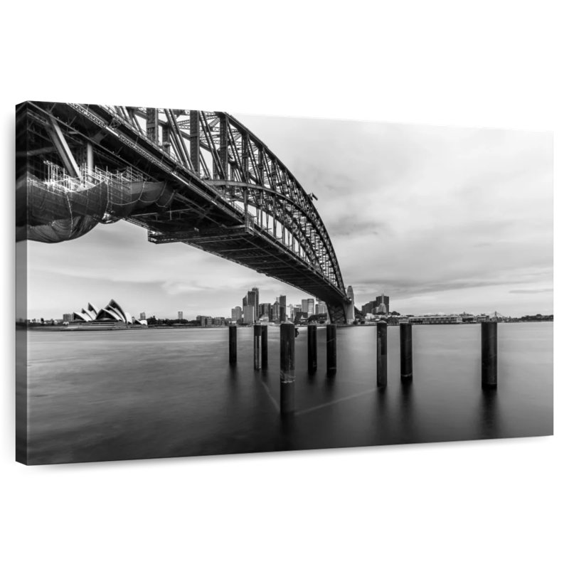 Kavia Cloudy Harbour Bridge, 8" H x 12" W