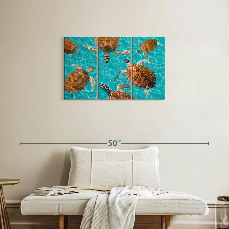Brampt Turtles, 20" H x 33" W