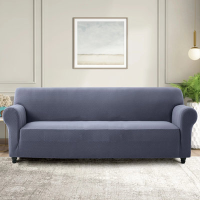 Spandex Stretch Sofa Cover - Jacquard Pattern Sofa Slipcover & Furniture Protector