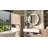 Gervon Lighted Surface Framed Round Medicine Cabinet Mirror Adjustable Shelf & AC Outlets-98501386-106226541