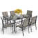 Argyri 6 - Person Metal Patio Dining Set with Rectangular Table