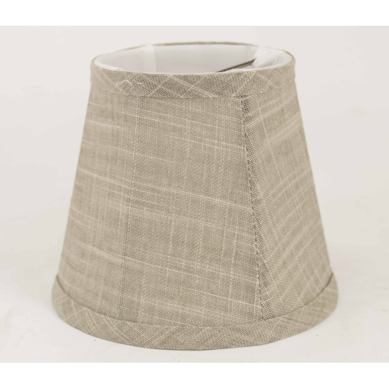 Abat-jour de candélabre empire en coton gris clair H 5 po x l 6 po (à pince), gris