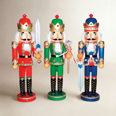 3-Piece Bejeweled King Nutcracker Set