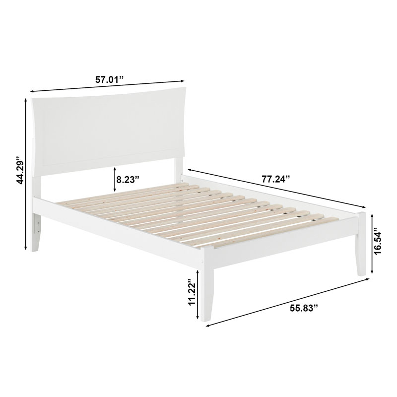  Lit plateforme Flagg, Double, Blanc