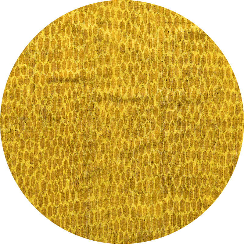 Washable Abstract Indoor Rug, Round 6'