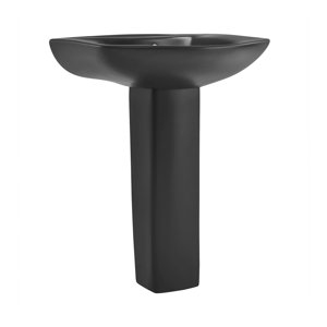 Chteau Pedestal Bathroom Sink U-Shaped Single Faucet Hole