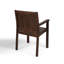 Ensemble de 2 fauteuils de salle à manger d'extérieur Alison, bois d'acacia brun à lattes