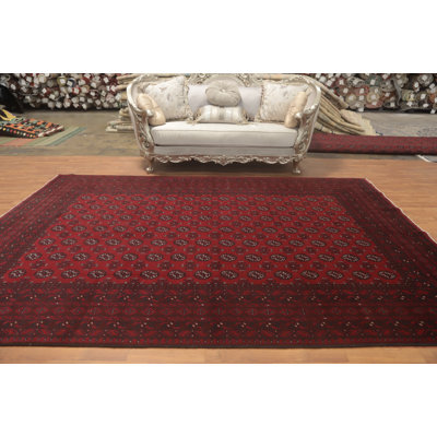 Tribal Red Oriental Afghan Area Rug 8x11