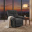 Fauteuil inclinable, pivotant, moderne et rembourré avec tissu texturé pour salon et chambre de bébé-442400749