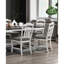 Chaises d'appoint de salle à manger de style moderne blanc antique, 2 pièces avec coussin en bois massif et dossier 2 pièces rembourré de mousse contemporaine
