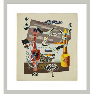 Gas Pumps by Stuart Davis - Framed Giclee Print