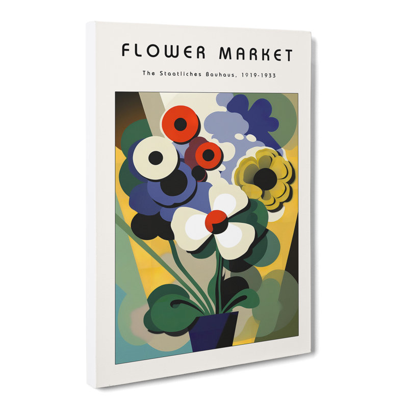 Bauhaus Flower Market Exhibition No.5 - Wrapped Canvas, 50cm H x 35cm W x 3cm D