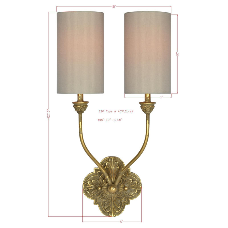 Devin 2-Light Plug-in Candle Wall Light