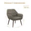 Fauteuil d'appoint en tissu brun clair Liann
