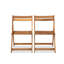 Ensemble de 2 chaises de patio pliantes en bois massif-84976749