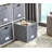 13x15 Collapsible Felt Cube Storage Bin with Label Holder and Metal Handles-94532461
