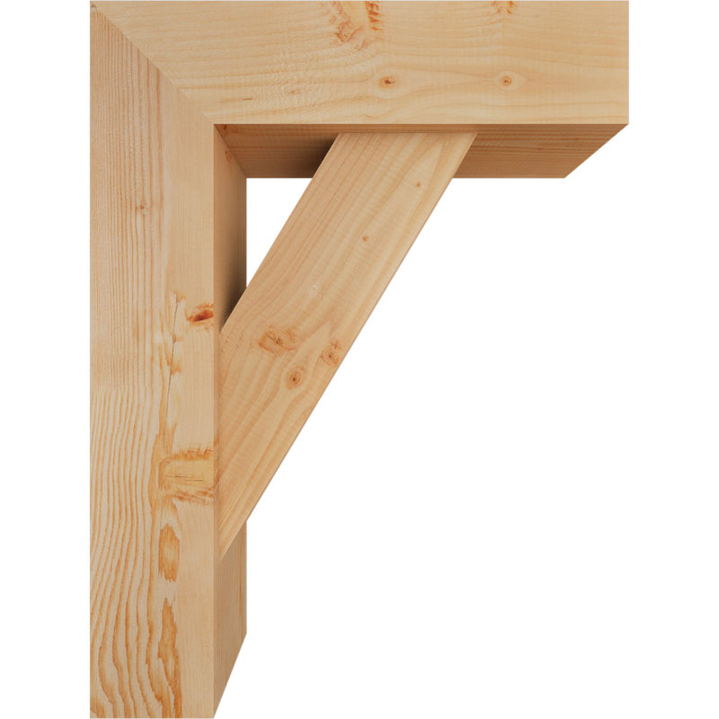 Support de bloc traditionnel avec entretoise décalée, 32 x 24, Sapin Douglas de l 7 1/2 (lisse)