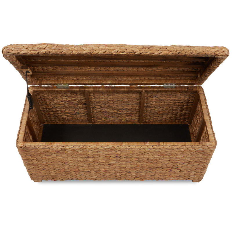 36-in Storage Trunk Chest with Curved Lid - Safety Hinge - Cinnamon Hyacinth, Tan