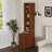 End Table with 3 Drawers, Corner Table with 4 Open Shelves, Tall Side Table for Bedroom and Corner