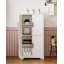 Bathroom Storage Cabinet, Bathroom Floor Cabinet with 4 Doors, Adjustable Shelf, Free Standing Storage Cupboard for Living Room, Hallway, Kitchen, White 