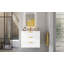 Meuble-lavabo mural moderne de 24 po avec lavabo en céramique et poignées en métal Hazel-123512859