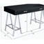Bureau d'écriture noir ultrabrillant et chrome avec port USB-43837815