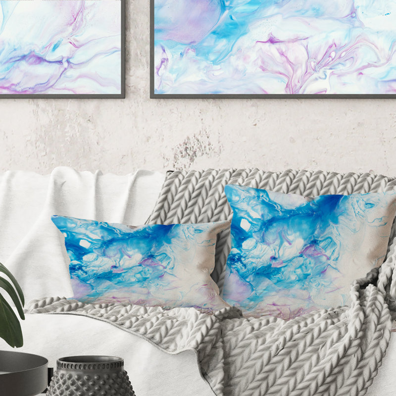 Encre rose et bleue à imprimé liquide - impression moderne 1