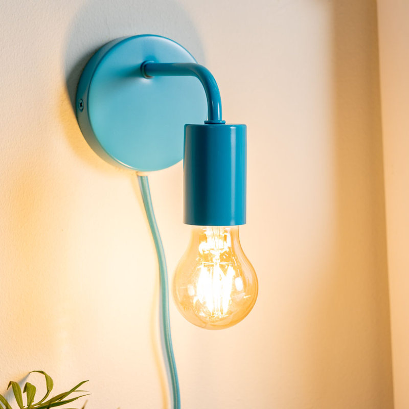 Caryol Plug-in Armed Sconce, Yes, Charcoal