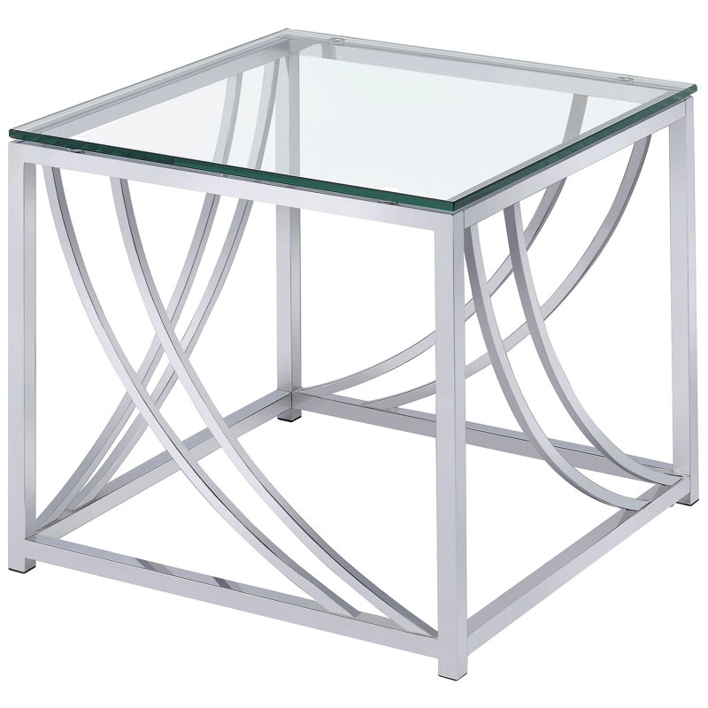 Table de bout carrée en chrome