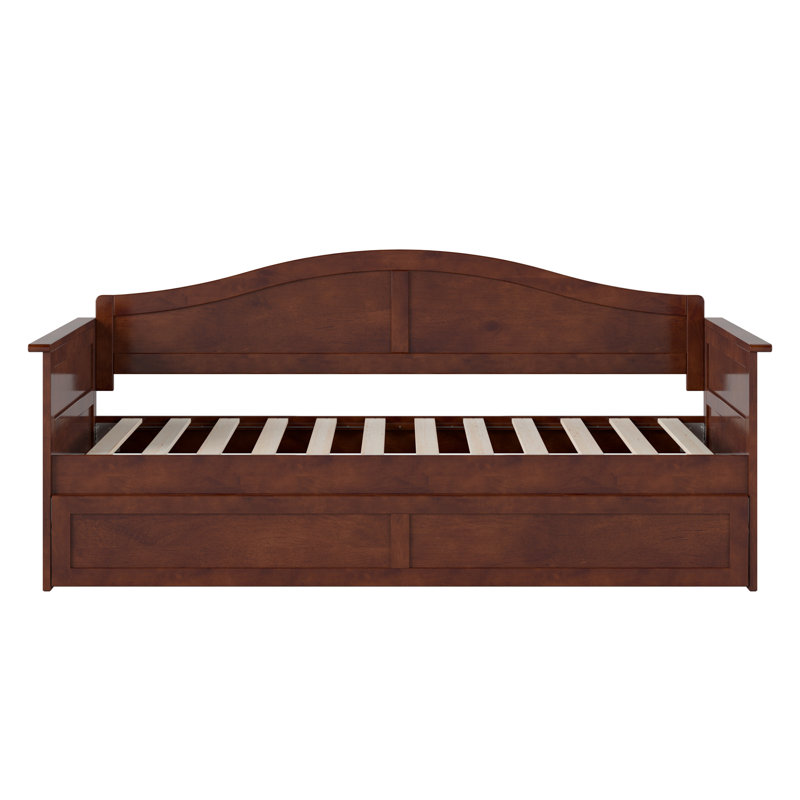 Lit de jour avec couchette simple Arione Classy Classic, Noyer